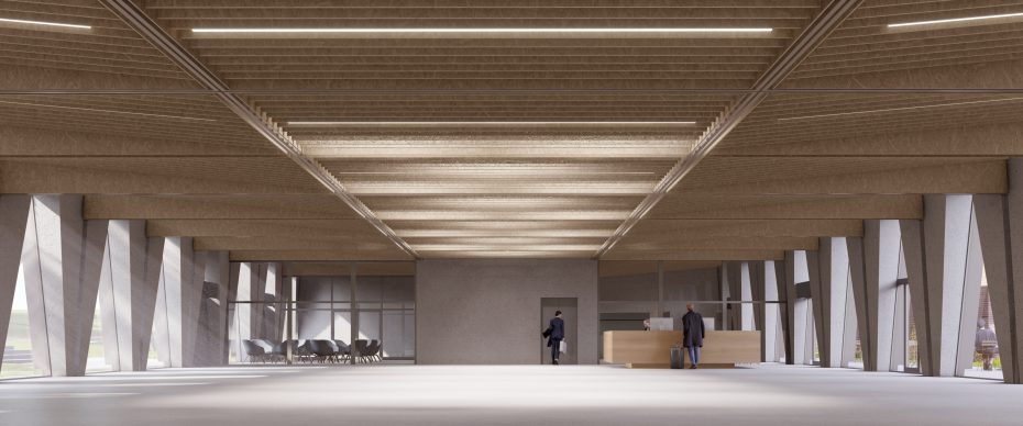 wnętrze mobile ściana działowe wizualizacja wykonawcza ośrodek naukowy