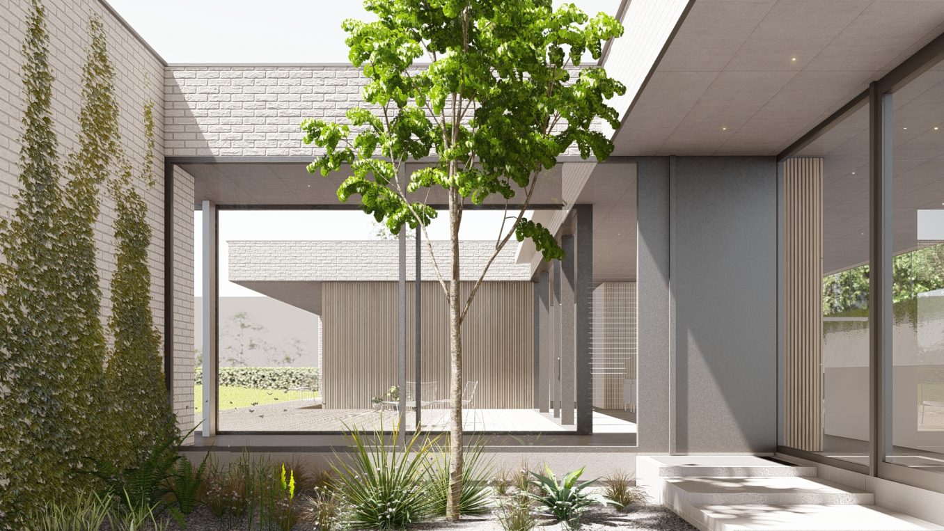 Projekt dziedzińca wejściowego do domu